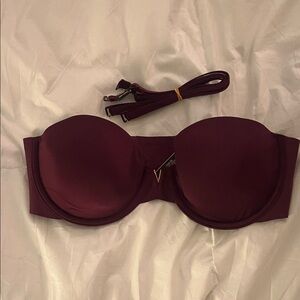 Victoria's Secret Strapless Bra in Rich Burgundy